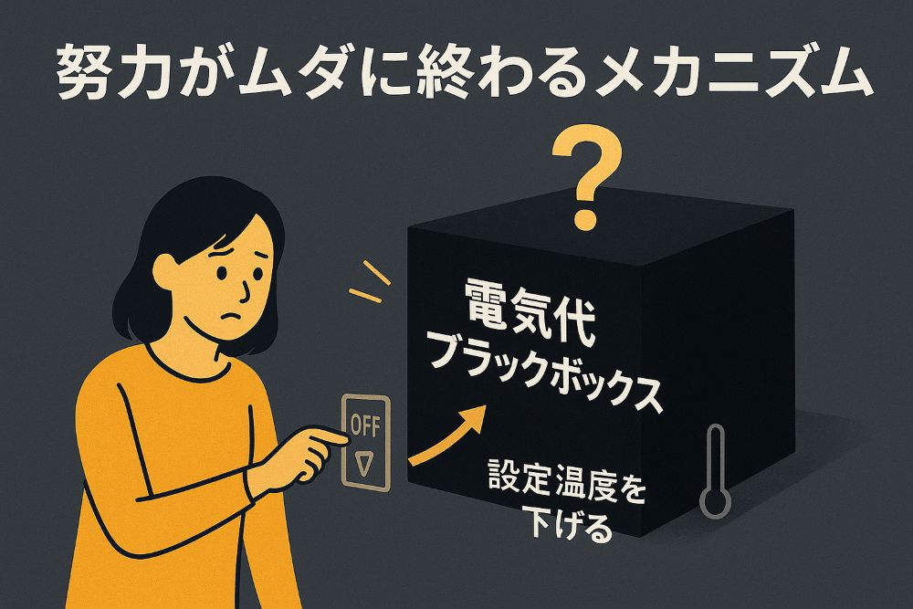 努力が吸い込まれるブラックボックス