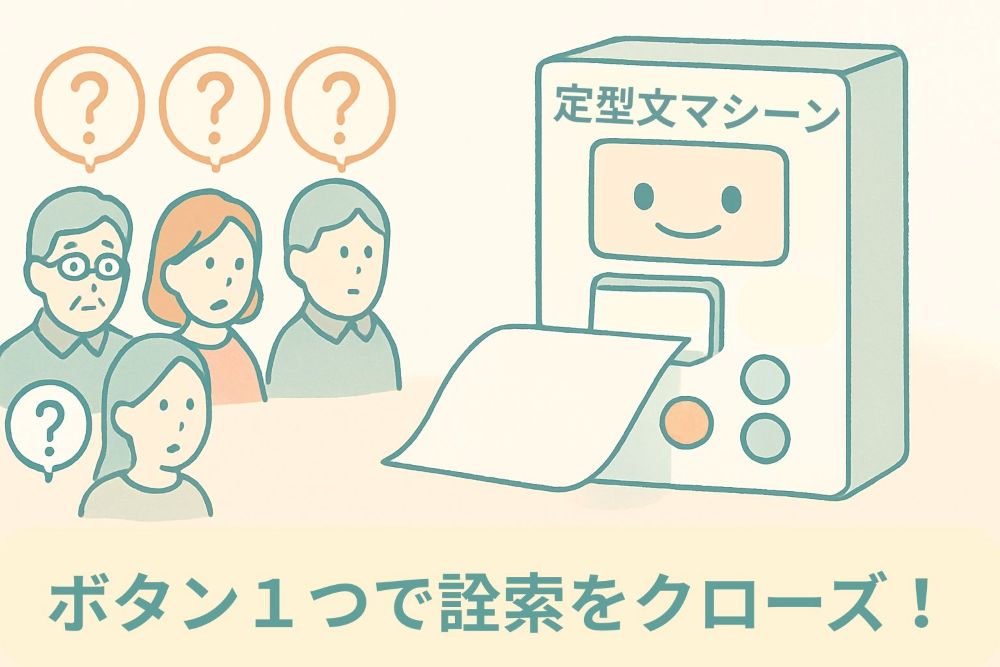 回答を「感情を伴わない短いバリア」として機能させている様子を、コミカルかつ戦略的に表現