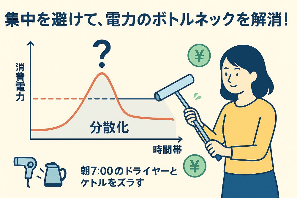 ピーク電力の山を平らにする